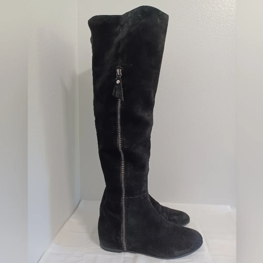 Stuart Weitzman Tall black suede boots size 9M MADE IN SPAIN - Picture 7 of 15